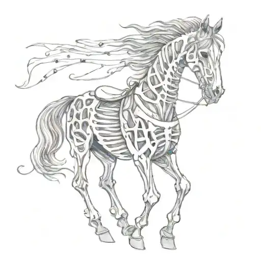 Skeleton On The Hourse