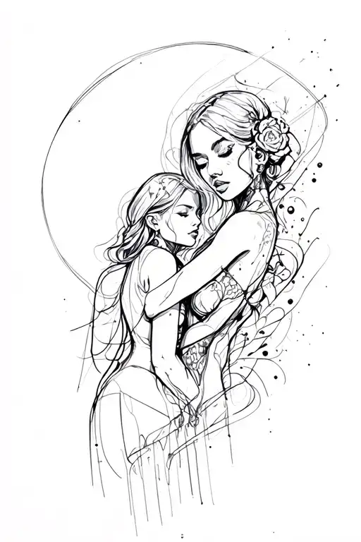 Cyberpunk Divorce Tattoo On The Leg Tattoo Abstraction