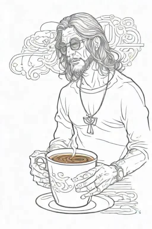 Ozzy Tired Drinking Coffee