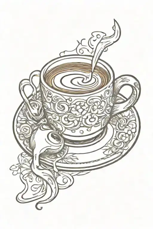 Tired Drinking Coffee