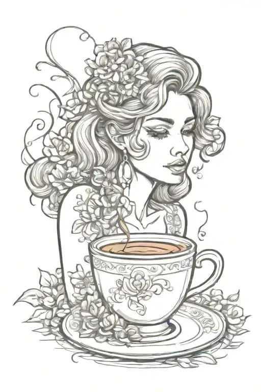 Tired Drinking Coffee