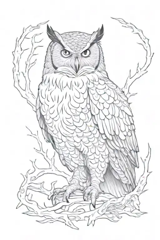 Eagle Owl And The Grim Reaper