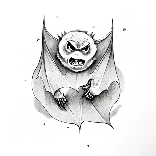 Dark Angry Monster Bat