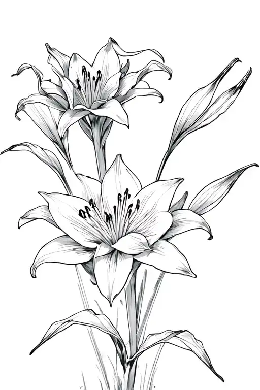 Inturprative Japaneese Spider Lilies Masculine Sharp Lines