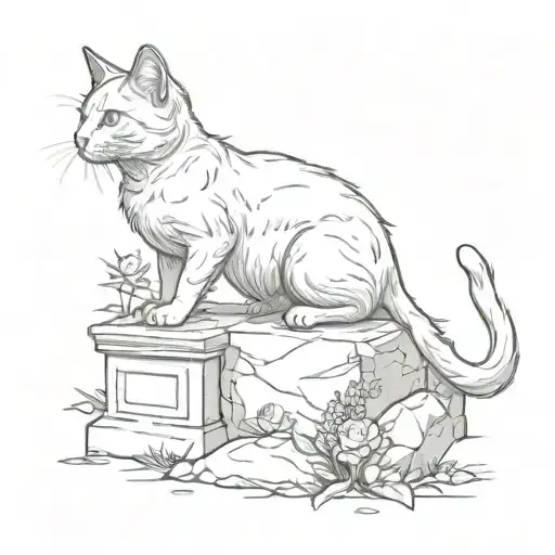 Cat And Grave