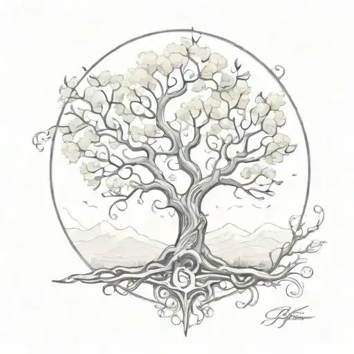 Posion Tree With An Cursive T Initial Somewhere