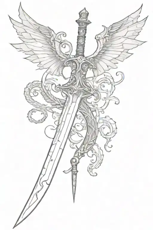 Sword With Dragon Wings