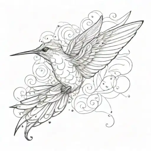 Flaming Hummingbird Flying