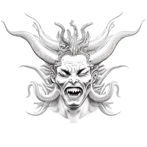 Devil And Medusa Full Body Bloody