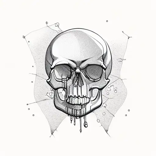 Drooling Cartoon Skull