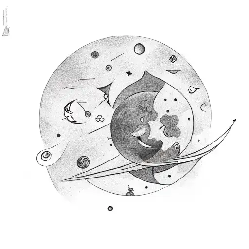 Archer Shotting For The Stars And Moon