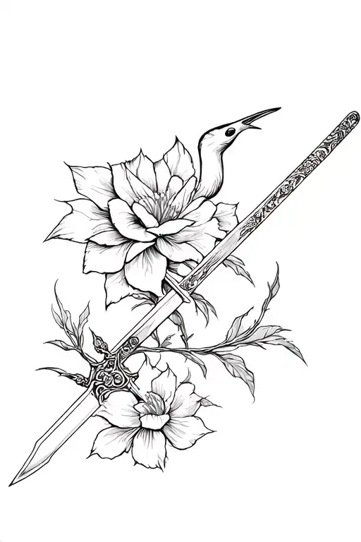 Crane Flower Sword