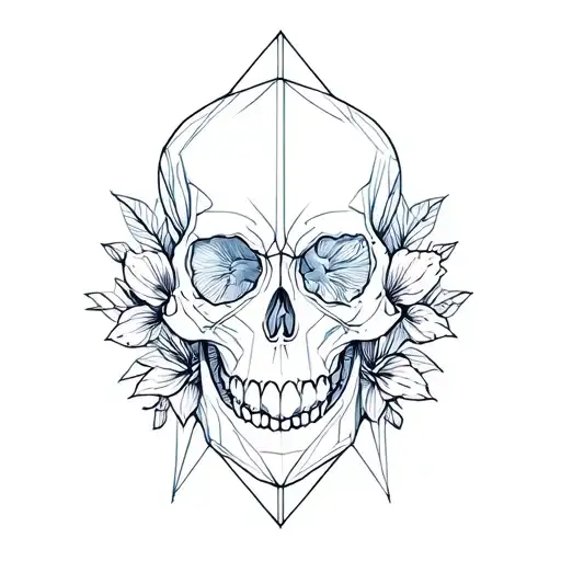 Skull Fleur Geometric Form