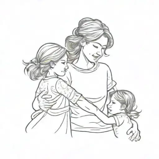 Dad Daughter And Mom Holding Hand