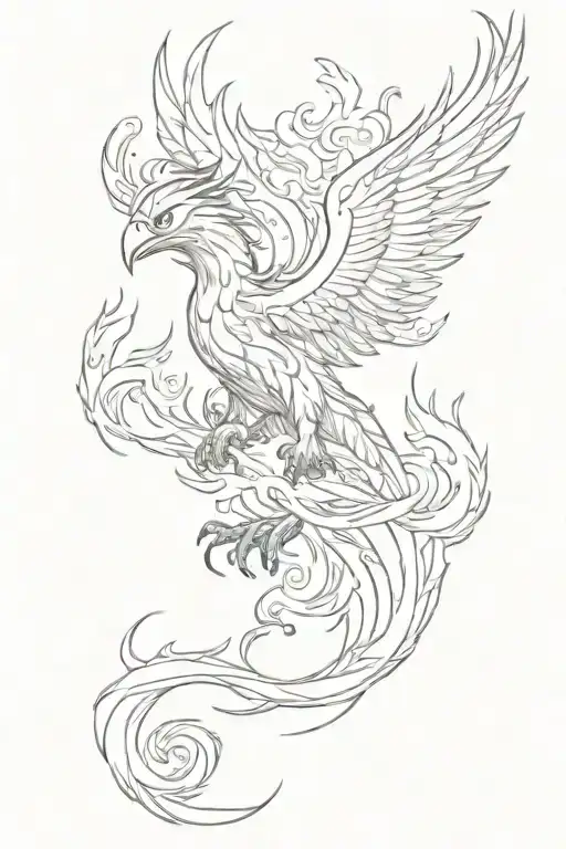 Stitch Riding A Phoenix Rising From Flames