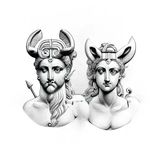 Ancient Greek Gemini And Aries