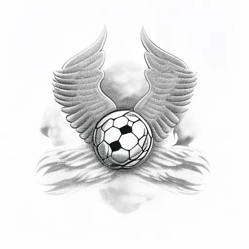 Football With Wings And Birthday 1995On It