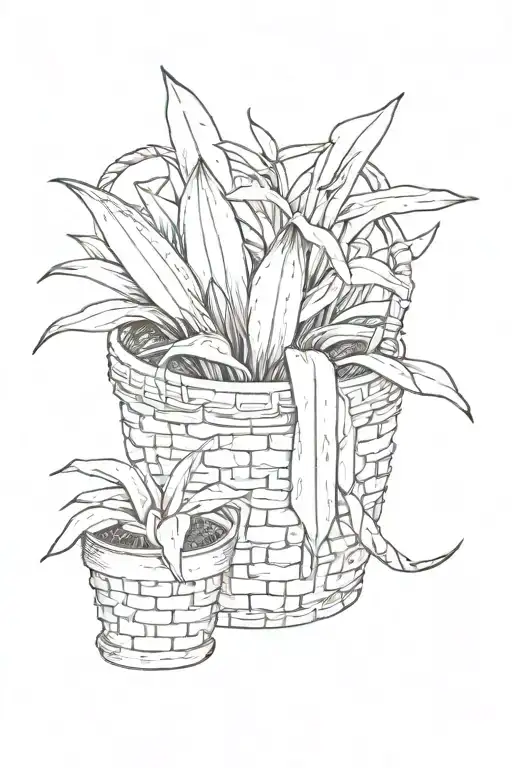 Snake Plant In Wicker Basket