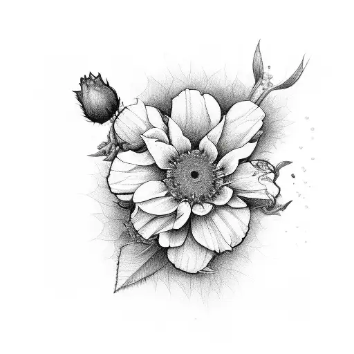 Flowers Growing From Darkness