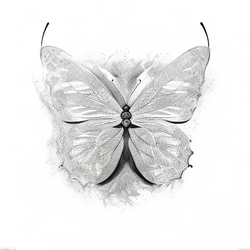 Playing Card With A Butterfly Line Work