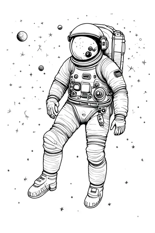 Astronaut Floating In Space