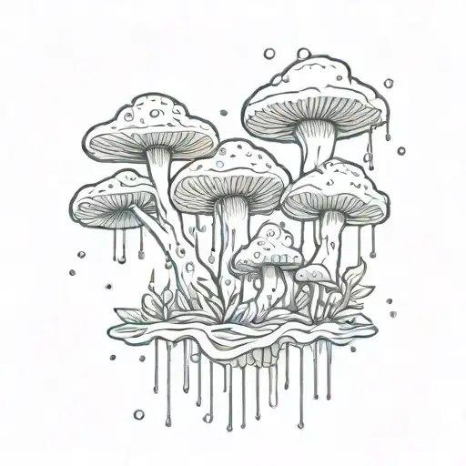 Drippy Mushroom Circle Surrounding