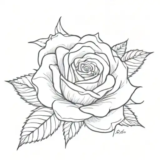 Make A Cursive Line With A Rose