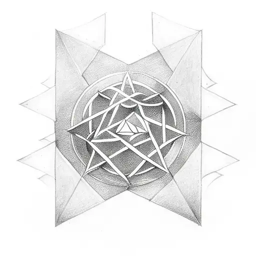 Valknut Symbol With Runes