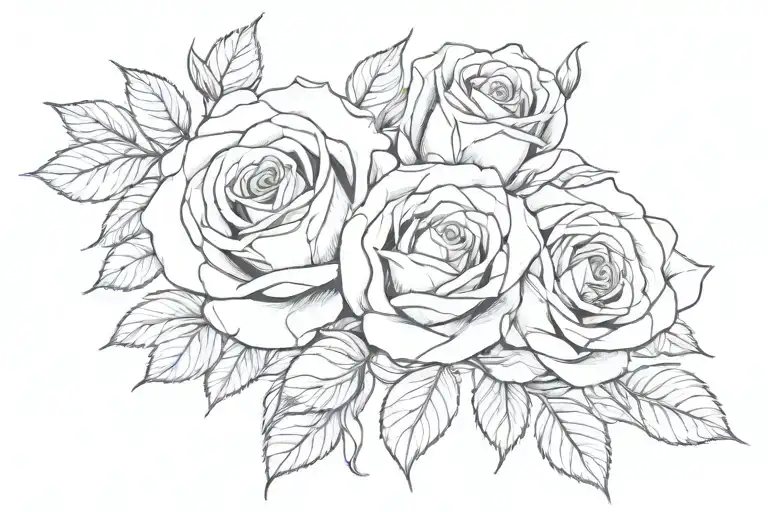 Rose Buds Together One Of Them On Forearm Tattoo Massive Contour