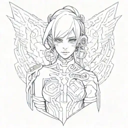 Tribal Tattoo Anime Cyberpunk