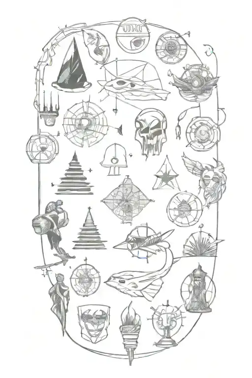 A Collage Featuring Iconic Symbols