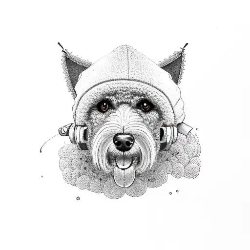 Black Labradoodle In A Banana Suit