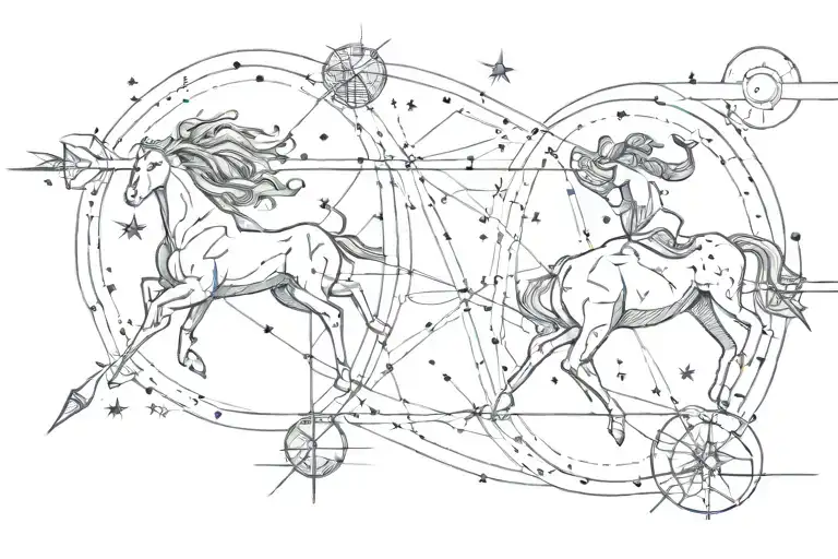 Sagittarius And Taurus Constellation In A Straight Line