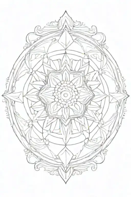 Mandala Circle With Space Themed