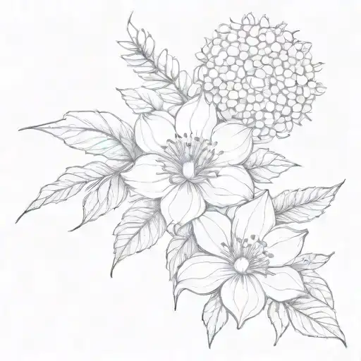 July August November Birth Flower Bouquet