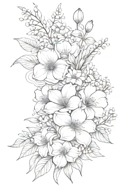 May July September And November Birth Flower Bouquet