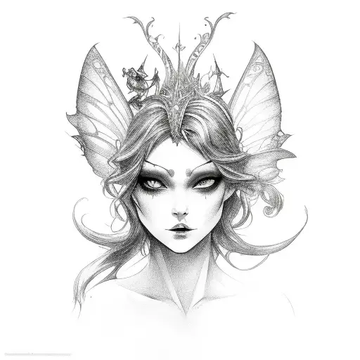 A Beautiful Fairy Casting An Evil Shadow