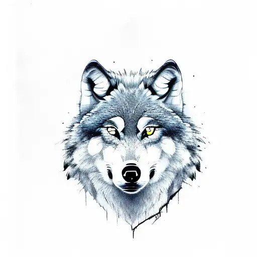 Wolf Face From The Mouth Of Joker Face