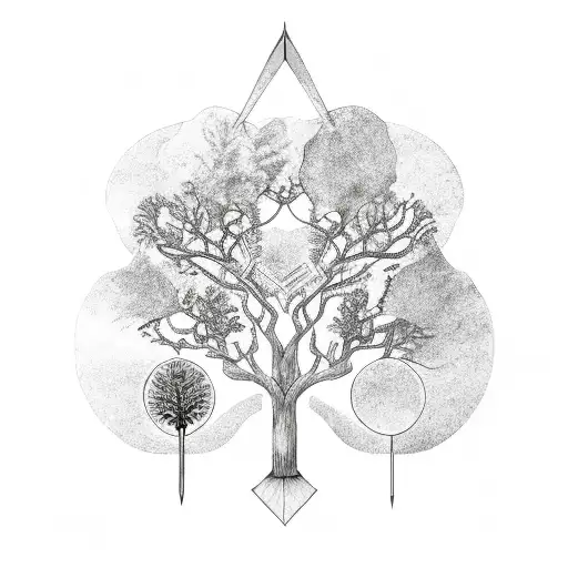 Tree Of Life And Arrow