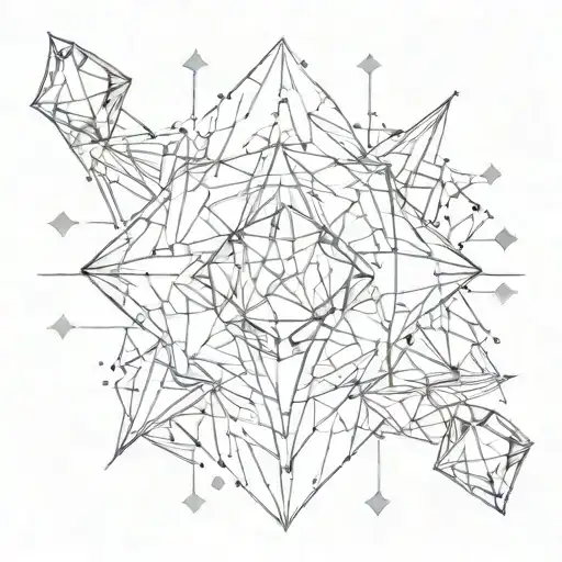 Crystal Shards Morphing Into Diamonds Sparkles With Space