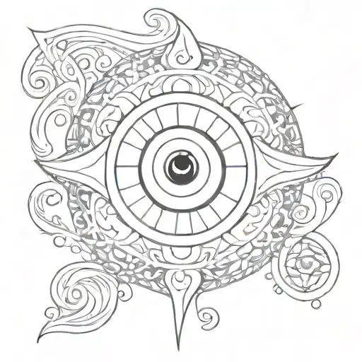 Evil Eye Paisley Design