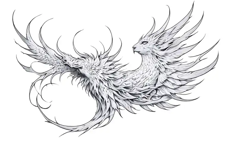 Creative Mythical Grey And Black