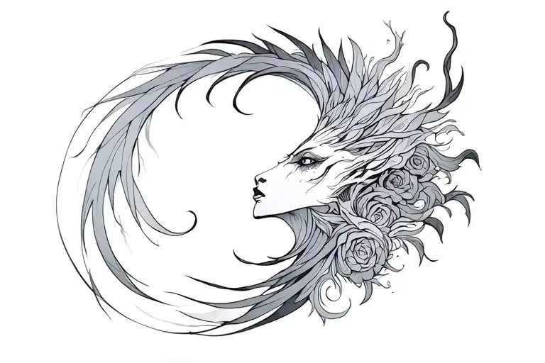 Creative Mythical Grey And Black