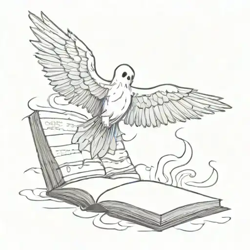 Book And Ghost Flying