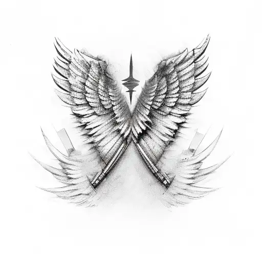 Angel Wings Made Of Knives