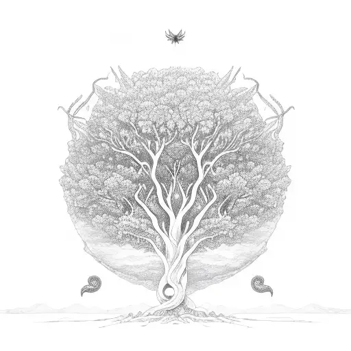 World Tree With Serpent