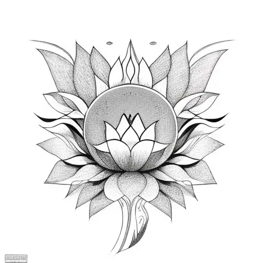 Lotus With Sun