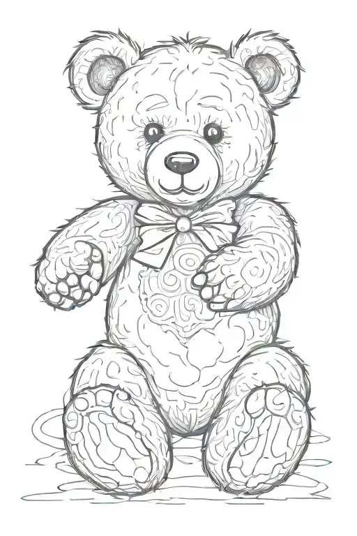 A Teddy Bear With My Grandfarher Finger Print On It
