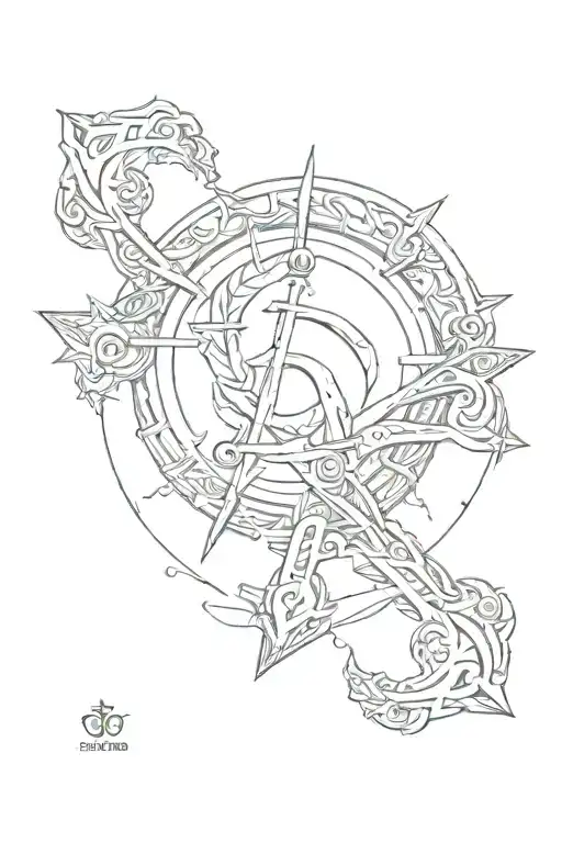 Saggitarius Symbol With Letter D And 24-11-86