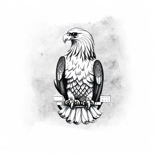 An Eagle Holding A Deck Of Cards In Its Talons